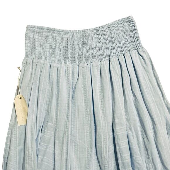 FARMERS MARKET NWT Boho Light Blue Midi Skirt XL - Picture 5 of 12
